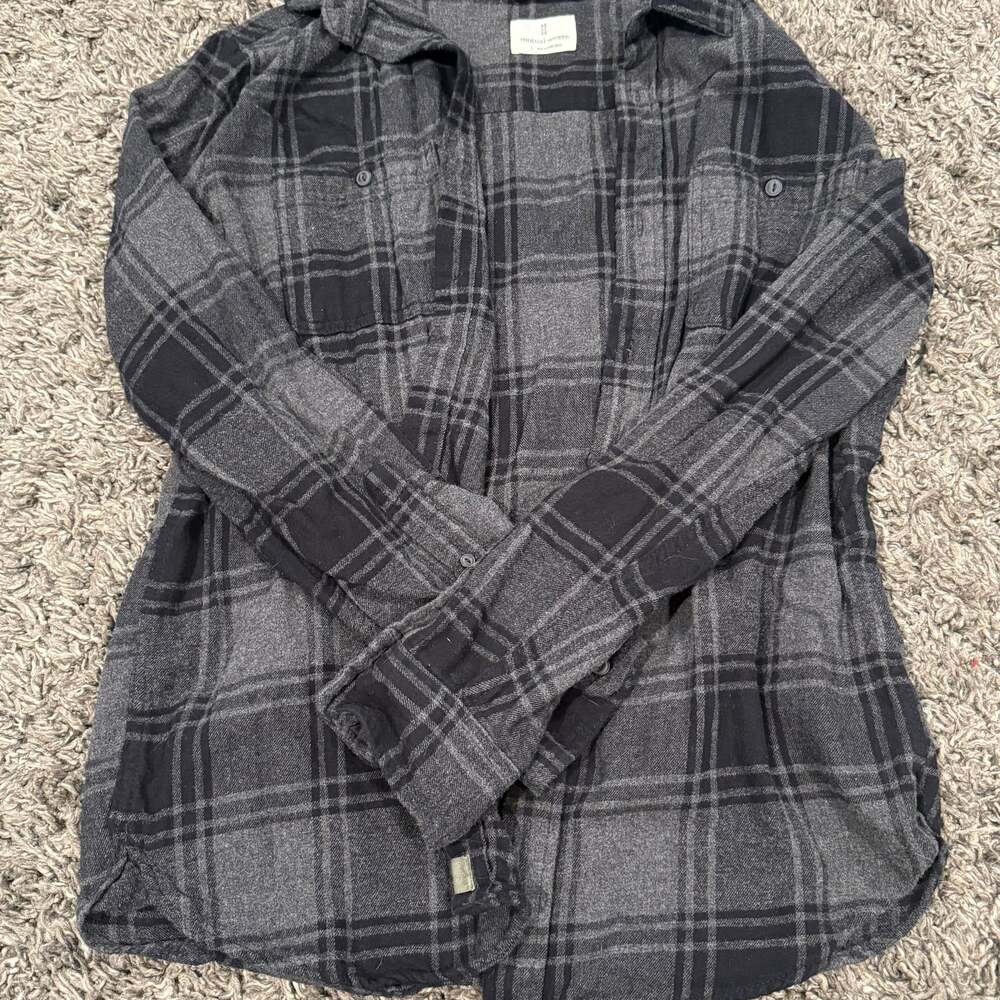 Mutual Weave Cozy Knit Mens Long Sleeve Button-Down Shirt